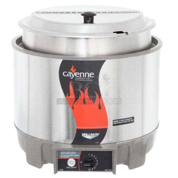 BRAND NEW! Vollrath Cayenne Series Commercial Stainless Steel Electric Powered Countertop 11 Qt. Round Heat 'N Serve Cooker/Warmer! With Precise Thermostatic Control! Model: 72009! - Image 1 of 5