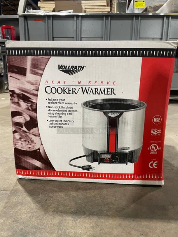 BRAND NEW! Vollrath Cayenne Series Commercial Stainless Steel Electric Powered Countertop 7 Qt. Round "Heat 'N Serve" Cooker/Warmer! With Precise Thermostatic Control! Model: 72018! - Image 4 of 5