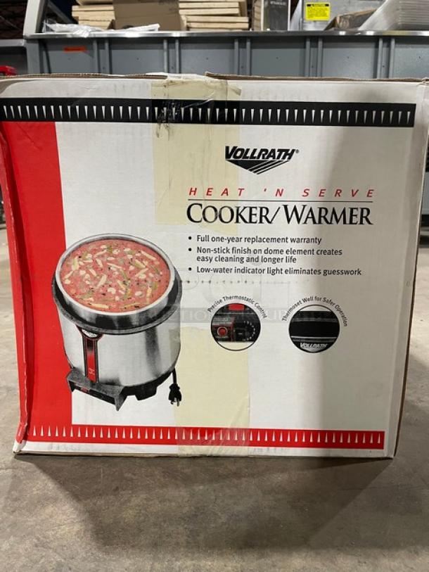 BRAND NEW! Vollrath Cayenne Series Commercial Stainless Steel Electric Powered Countertop 7 Qt. Round "Heat 'N Serve" Cooker/Warmer! With Precise Thermostatic Control! Model: 72018! - Image 5 of 5