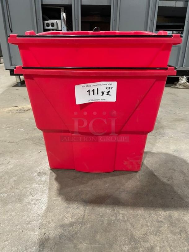 BRAND NEW! Rubbermaid Wave Brake Series Commercial Red 18 Qt. Dirty Water/Mop Bucket! With Pail Style Handle! 2X Your Bid! - Image 2 of 6