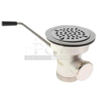 BRAND NEW! Krowne Commercial Twist Lever Waste Drain! With 1.25" Overflow Outlet! Model: 22-204!
