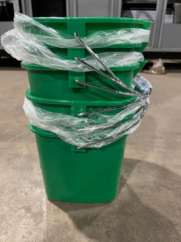 BRAND NEW! Carlisle Commercial Green 3 Qt. Suds Pail/Mop Bucket! With Plastic Grip Handles! 6X Your Bid! - Image 3 of 6