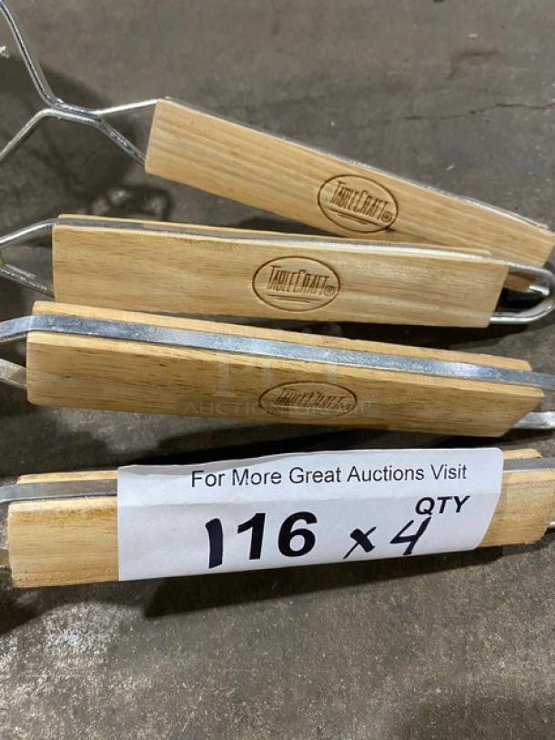 BRAND NEW! Tablecraft Commercial Heavy-Duty Reinforced 8.75" Double Mesh Tin Strainer! With Wooden Handle! Model: 1021! 4X Your Bid! - Image 3 of 5