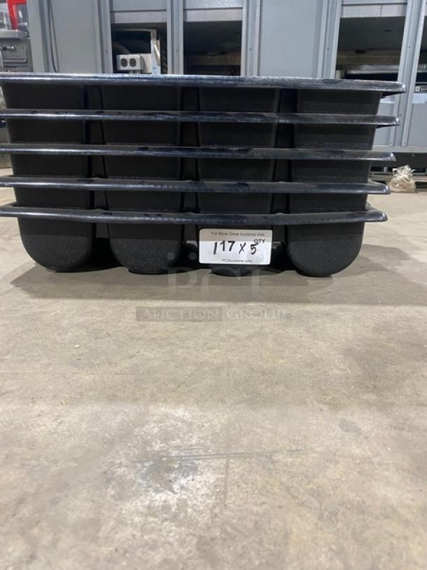 BRAND NEW! Commercial Black 4-Compartment Cutlery/Utensil Organizing Bin! 5X Your Bid! - Image 2 of 5