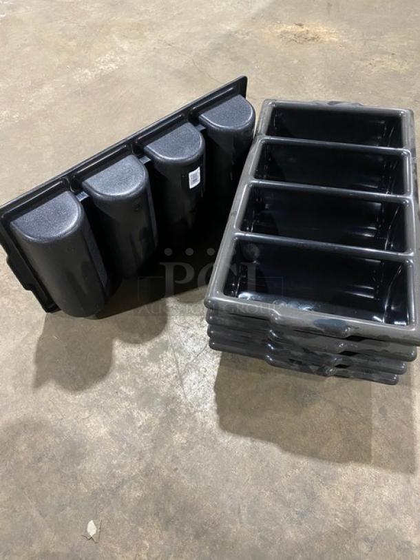 BRAND NEW! Commercial Black 4-Compartment Cutlery/Utensil Organizing Bin! 5X Your Bid! - Image 5 of 5