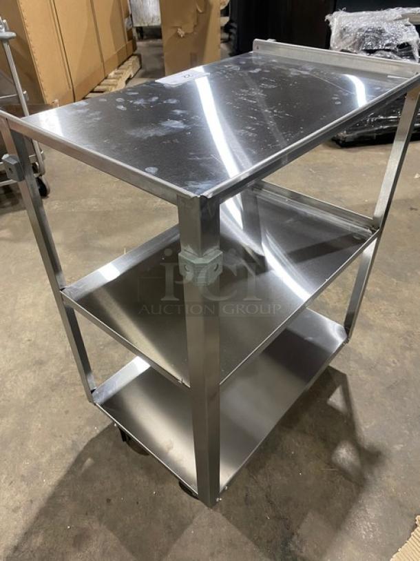 BRAND NEW! Commercial Stainless Steel Heavy Duty 3-Tier Utility/Bussing/Equipment Cart! On Casters! - Image 3 of 4
