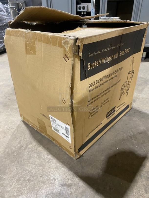 BRAND NEW! Carlisle Commercial Yellow 26 Qt. Mop Bucket! With Side Press Wringer! Model: 3690804! On Casters! - Image 3 of 6