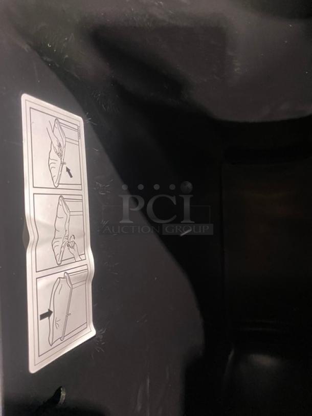 BRAND NEW! Rubbermaid Commercial Black Free-Standing Waste/Trash Container! With Step-On Lid-Open Function! - Image 7 of 8