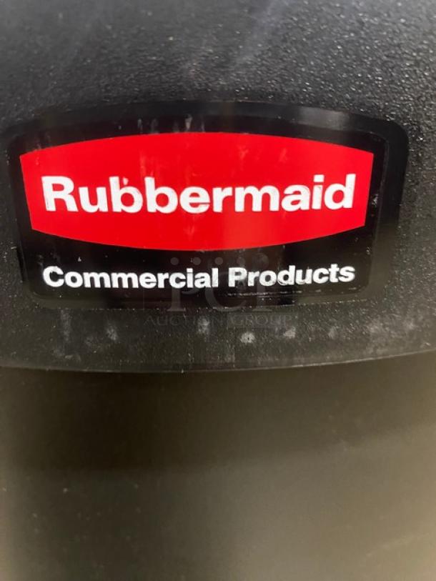 BRAND NEW! Rubbermaid Commercial Black Free-Standing Waste/Trash Container! With Step-On Lid-Open Function! - Image 8 of 8