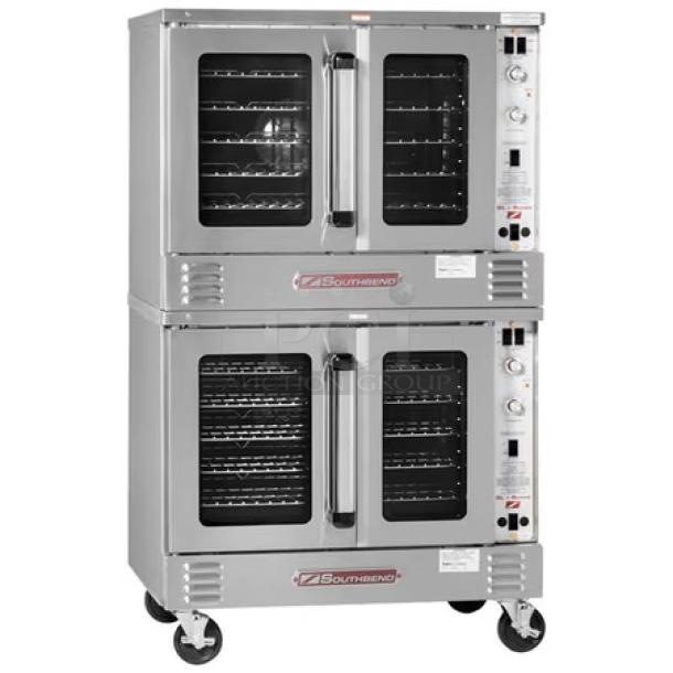 BRAND NEW! Southbend Platinum Series Commercial Stainless Steel Electric Powered Double Stacked Convection Oven! With Wire Oven Racks! Model: PCE22S/SD! 208V 3 Phase! 2X Your Bid Makes One Unit! - Image 1 of 1