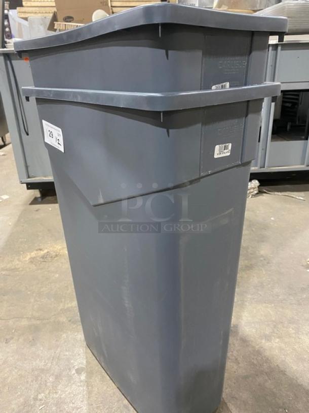 BRAND NEW! Carlisle Trimline Series Commercial Soft Gray Free-Standing Waste/Trash Container! 2X Your Bid! - Image 2 of 5