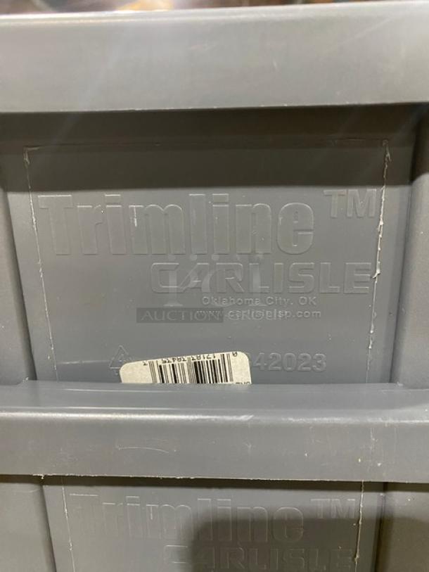 BRAND NEW! Carlisle Trimline Series Commercial Soft Gray Free-Standing Waste/Trash Container! 2X Your Bid! - Image 4 of 5