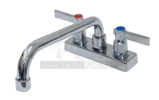 BRAND NEW! Advance Tabco Commercial Brass Chrome Plated Deck Mount Faucet! With 8" Swing Spout! Model: K-50!