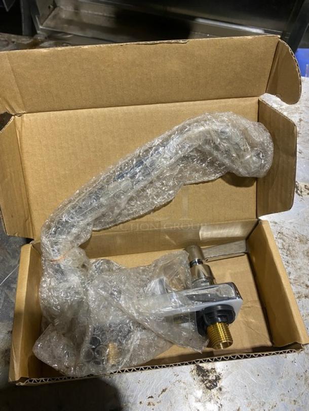 BRAND NEW! Advance Tabco Commercial Brass Chrome Plated Deck Mount Faucet! With 8" Swing Spout! Model: K-50! - Image 4 of 4