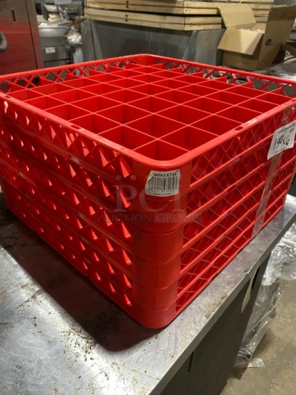 BRAND NEW! Commercial Red 49-Compartment Glass/Cup Rack Extenders! 6X Your Bid! - Image 2 of 4