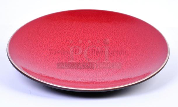 BRAND NEW! Jars Ceramics Tourron Collection Commercial Cherry Red/Brown Dessert Plates! 4 Per Box! Model: JA950753! 4X Your Bid! - Image 1 of 5