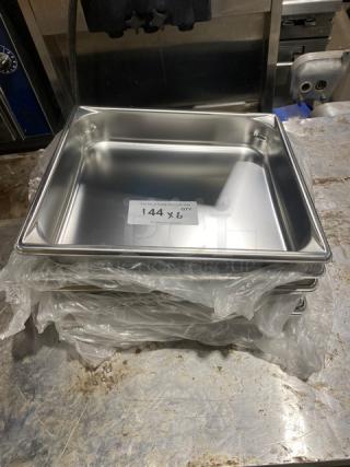 BRAND NEW! Commercial Stainless Steel Hotel/Steamtable Pans! 6X Your Bid!