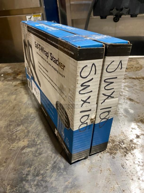 BRAND NEW! San Jamar Commercial Black Countertop Saf-T-Wrap Stacker, Stacking Kit! Compatible With SW12/SW18! Model: SWX100! 2X Your Bid! - Image 3 of 5
