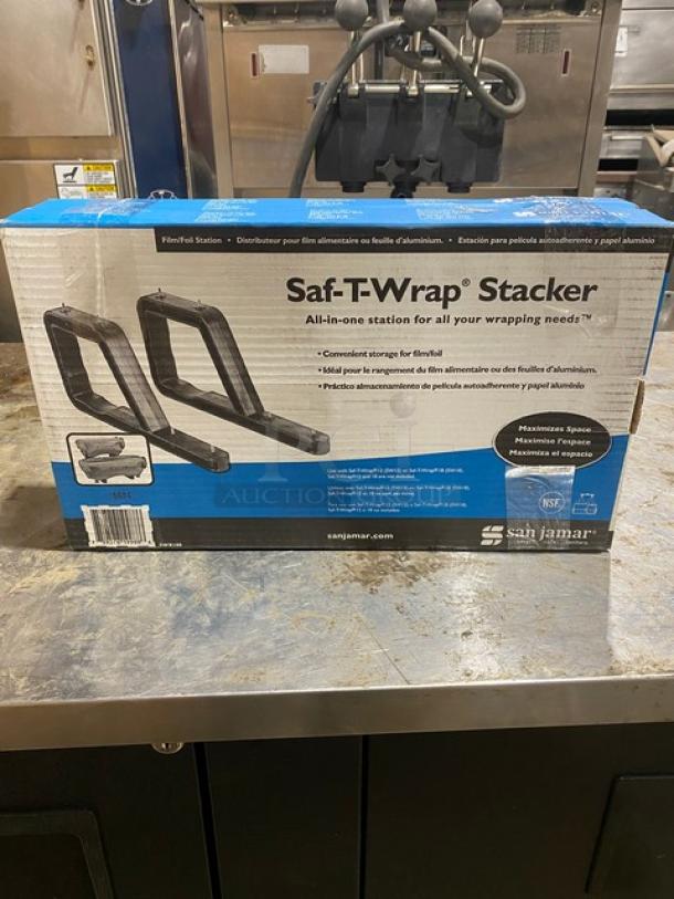 BRAND NEW! San Jamar Commercial Black Countertop Saf-T-Wrap Stacker, Stacking Kit! Compatible With SW12/SW18! Model: SWX100! 2X Your Bid! - Image 4 of 5
