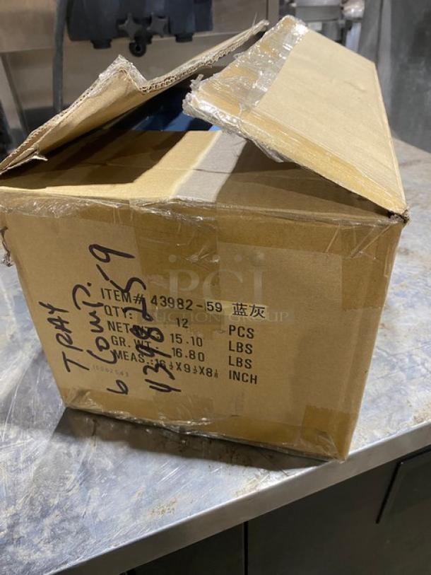 BRAND NEW! Carlisle Commercial Slate Blue Melamine Right Hand 6-Compartment 15"x9" Rectangular Cafeteria/Fast Food Tray! Model: 4398259! 12X Your Bid! - Image 3 of 6