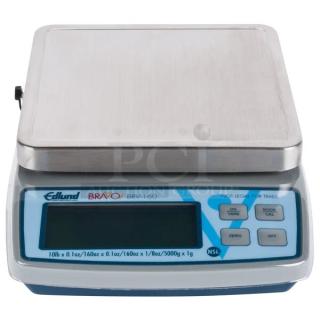 BRAND NEW! Edlund Bravo Series Commercial Electric Powered Countertop 10 Lb. Digital Portion Scale! With ClearShield Protective Cover! With Digital LCD Display!  Model: BRV-160!