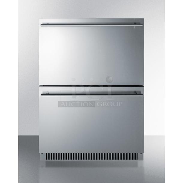 BRAND NEW! Summit Commercial Stainless Steel 2 Drawer Indoor/Outdoor 24" All-Refrigerator! Energy Star Certified! Model: ADRD24! - Image 1 of 1