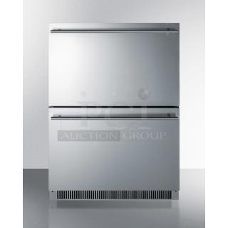BRAND NEW! Summit Commercial Stainless Steel 2 Drawer Indoor/Outdoor 24" All-Refrigerator! Energy Star Certified! Model: ADRD24!