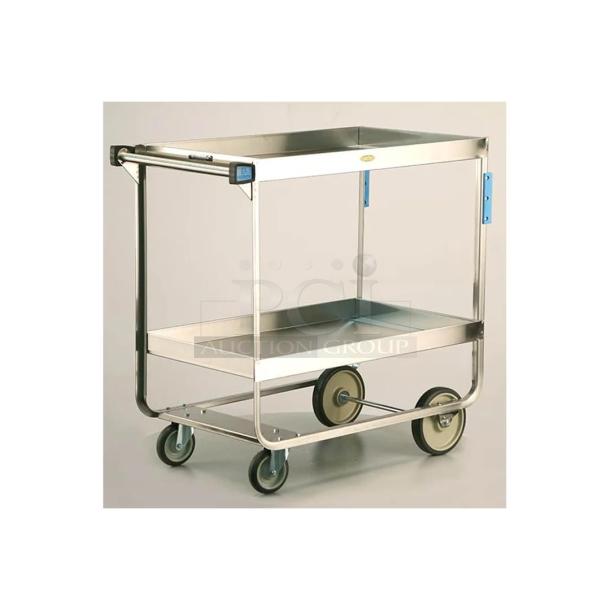BRAND NEW! Lakeside Manufacturing Commercial Stainless Steel Heavy-Duty Double Shelf Utility Cart! With Deep Shelves! Model: 757! With Casters! - Image 1 of 1