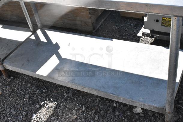 Stainless Steel Table w/ Commercial Can Opener Mount and Metal Under Shelf. - Image 3 of 5
