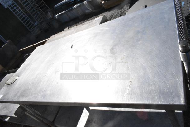 Stainless Steel Table w/ Commercial Can Opener Mount and Metal Under Shelf. - Image 4 of 5