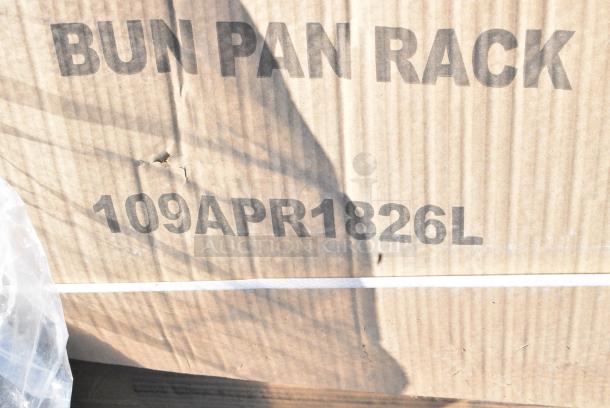 4 BRAND NEW SCRATCH AND DENT! Items Including 176BDC2 DISPLAY PASTRY 2 TRAYS CHOICE 21"x17"x12", 109APR1826L Regency 20 Pan Side Load Bun / Sheet Pan Rack - Unassembled, 3493048BBMAH Lancaster Table & Seating 30" x 48" Wood Butcher Block Table Top with Mahogany Finish, 600CDT60L Regency 16 Gauge 5' Clean Dish Table - Left Drainboard. 4 Times Your Bid! - Image 4 of 6