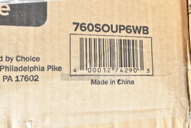 34 BRAND NEW SCRATCH AND DENT! Items Including 760SOUP6WB Choice 3 oz. White Poly Paper Cold Cup - 5000/Case, 50010DWALLW Choice 10 oz. White Smooth Double Wall Paper Hot Cup - 500/Case, 966TALLFLDN Choice Kraft Natural Tall-Fold 6" x 13" Dispenser Napkin - 8000/Case, 394365L GLOVE VINYL PFREE LG 1M, Dart C53PST1 ClearSeal Hinged Lid Plastic Container 5 3/8" x 5 1/4" x 2 5/8" - 500/Case, 127P2B Choice Black Plastic Souffle Cup / Portion Cup - 2 oz. - 2500/Case. 34 Times Your Bid! - Image 3 of 13