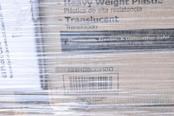 40 BRAND NEW SCRATCH AND DENT! Items Including 128HD16COMBO Choice Heavy Duty 16 oz. Microwavable Translucent Plastic Deli Container and Lid Combo Pack - 240/Case, 500CC9 Choice 9 oz. Clear PET Customizable Plastic Squat Cold Cup - 1000/Case, Solo Ultra Clear™ TP16D 16 oz. Customizable Clear PET Plastic Squat Cold Cup - 1000/Case, 130LADL2CL Visions 2 oz. Clear Disposable Plastic Ladle - 48/Case, 128HD8COMBO Choice Heavy Duty 8 oz. Microwavable Translucent Plastic Deli Container and Lid Combo Pack - 240/Case, 394385XL Noble Products White Powder-Free Disposable Latex Gloves for Foodservice - Extra Large - 1000/Case, 394365L Noble Products Powder-Free Disposable Clear Vinyl Gloves for Foodservice - Large - 1000/Case, 6 394365XL Noble Products Powder-Free Disposable Clear Vinyl Gloves for Foodservice - Extra Large - 1000/Case, 129MCR32B Choice 32 oz. Black Round Microwavable Heavy Weight Container with Lid 7 1/4" - 150/Case. 40 Times Your Bid! - Image 16 of 19