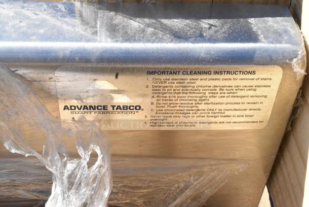 BRAND NEW IN CRATE Advance Tabco Stainless Steel Single Bay Sink. - Image 5 of 9