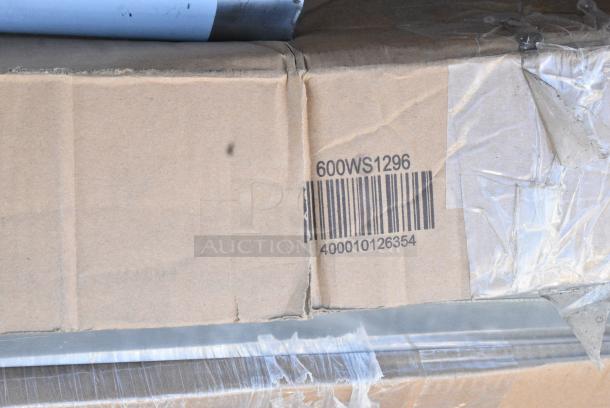9 BRAND NEW SCRATCH AND DENT! Items Including 600TD3684 Regency Single Aluminum Swinging Traffic Door with 9" x 14" Window - 36" x 84" Door Opening, 600WS1896 Regency 18" x 96" 18 Gauge Stainless Steel Solid Wall Shelf, 2 384YCZ1896 Lancaster Table & Seating 18" x 96" Granite White Heavy-Duty Blow Molded Plastic Folding Table, 600WS1296 Regency 18 Gauge Stainless Steel 12" x 96" Solid Wall Shelf. 9 Times Your Bid! May Be Missing Pieces. - Image 7 of 9