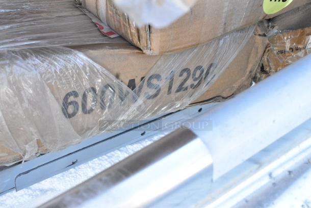 9 BRAND NEW SCRATCH AND DENT! Items Including 600TD3684 Regency Single Aluminum Swinging Traffic Door with 9" x 14" Window - 36" x 84" Door Opening, 600WS1896 Regency 18" x 96" 18 Gauge Stainless Steel Solid Wall Shelf, 2 384YCZ1896 Lancaster Table & Seating 18" x 96" Granite White Heavy-Duty Blow Molded Plastic Folding Table, 600WS1296 Regency 18 Gauge Stainless Steel 12" x 96" Solid Wall Shelf. 9 Times Your Bid! May Be Missing Pieces. - Image 8 of 9