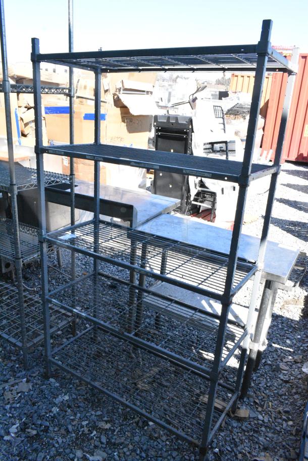 Gray Finish Metal 5 Tier Shelving Unit. BUYER MUST DISMANTLE. PCI CANNOT DISMANTLE FOR SHIPPING. PLEASE CONSIDER FREIGHT CHARGES. - Image 2 of 6