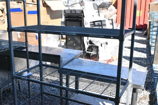 Gray Finish Metal 5 Tier Shelving Unit. BUYER MUST DISMANTLE. PCI CANNOT DISMANTLE FOR SHIPPING. PLEASE CONSIDER FREIGHT CHARGES. - Image 4 of 6