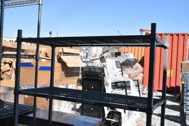 Gray Finish Metal 5 Tier Shelving Unit. BUYER MUST DISMANTLE. PCI CANNOT DISMANTLE FOR SHIPPING. PLEASE CONSIDER FREIGHT CHARGES. - Image 5 of 6