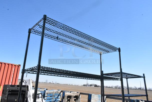 Chrome Finish Metal 5 Tier Shelving Unit. BUYER MUST DISMANTLE. PCI CANNOT DISMANTLE FOR SHIPPING. PLEASE CONSIDER FREIGHT CHARGES. - Image 5 of 5