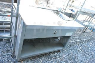 Duke Stainless Steel Counter w/ Steam Well.