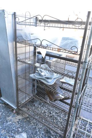 Brown Metal Chip Rack w/ Contents.