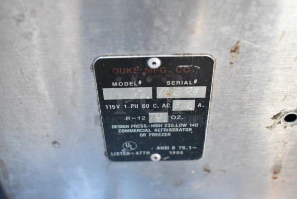 Duke Stainless Steel Subway Sandwich Make Line Prep Table w/ Curved Glass and Poly Drop in Bins. 115 Volts, 1 Phase. - Image 4 of 4