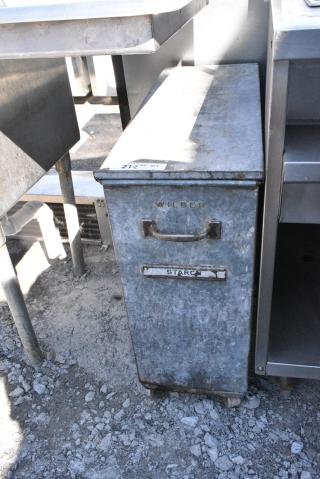 Metal Commercial Ingredient Bin on Commercial Casters