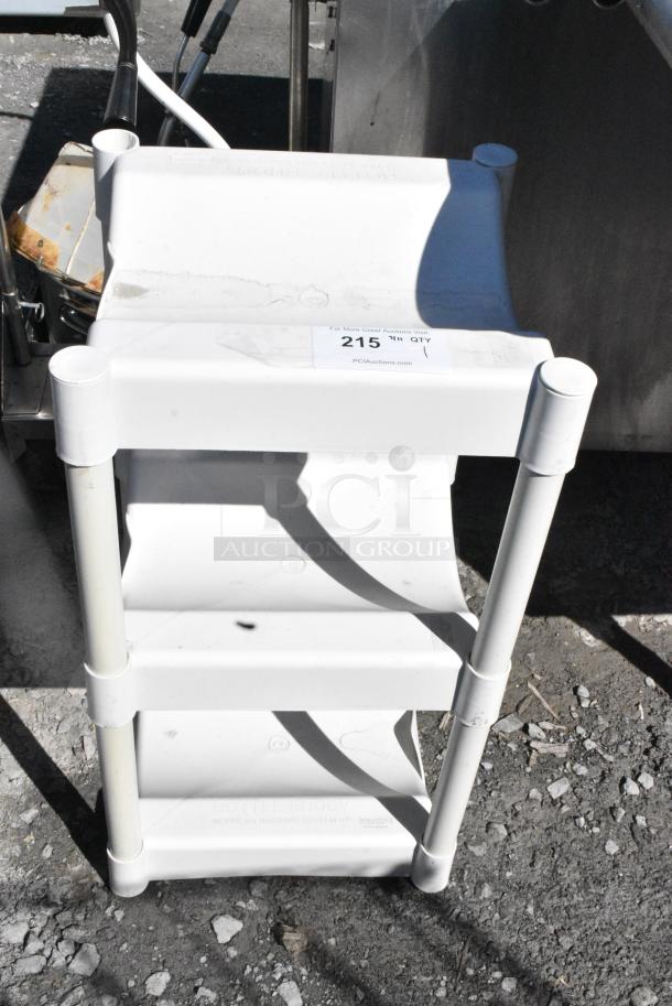 White Poly 3 Tier Shelving Unit - Image 1 of 6