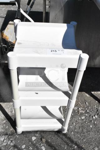 White Poly 3 Tier Shelving Unit