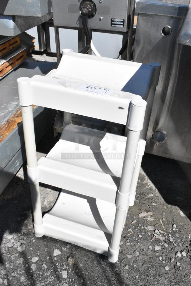 White Poly 3 Tier Shelving Unit - Image 5 of 6