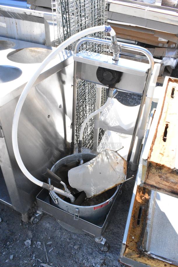 MirOil 55HD 55 lb. Hand-Operated Portable Fryer Oil Filter Machine with 1-Way Pump 58155HD - Image 3 of 8