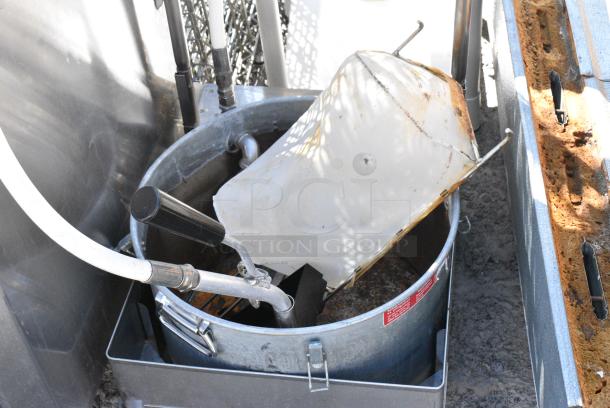 MirOil 55HD 55 lb. Hand-Operated Portable Fryer Oil Filter Machine with 1-Way Pump 58155HD - Image 4 of 8