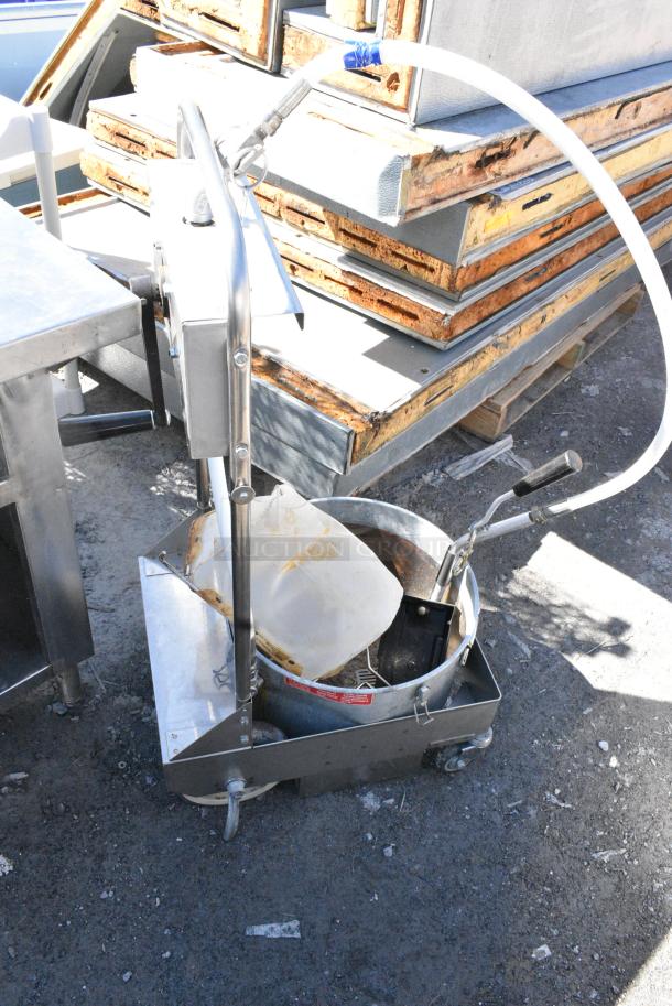 MirOil 55HD 55 lb. Hand-Operated Portable Fryer Oil Filter Machine with 1-Way Pump 58155HD - Image 6 of 8